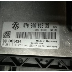 CALCULATEUR MOTEUR BOSCH EDC16U31 0 281 014 252   070 906 016 DS